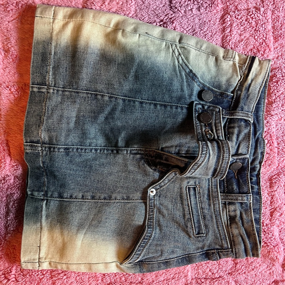 Stylish Ombre Denim Skirt